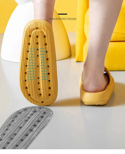 Thick Platform Bathroom Home Slippers Women Fashion Soft Sole EVA Indoor Slides Woman Sandals 2025 Summer Non-slip Flip Flops