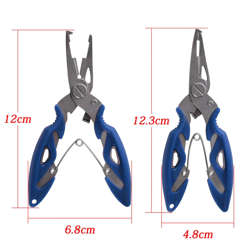 Multifunction Fishing Pliers Tools Accessories for Goods Winter Tackle Pliers Vise Knitting Flies Scissors Braid Set Fish Tongs