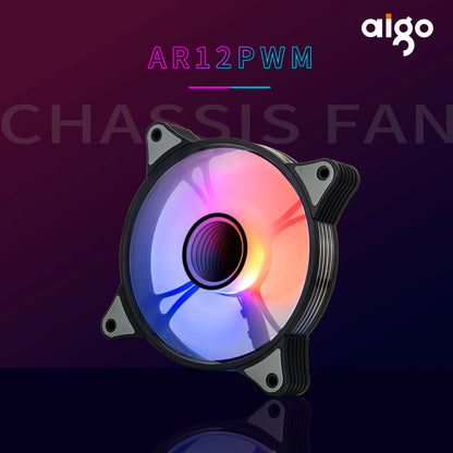 Aigo AR12PRO Computer Case fan ventoinha PC 120mm rgb fan 4pin PWM CPU Cooling fan 3pin5v Unlimited space argb 12cm ventilador