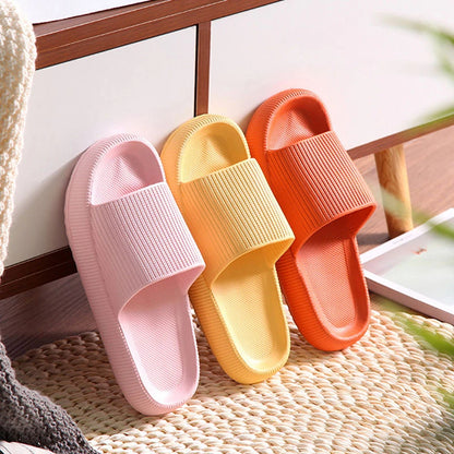 Thick Platform Bathroom Home Slippers Women Fashion Soft Sole EVA Indoor Slides Woman Sandals 2025 Summer Non-slip Flip Flops