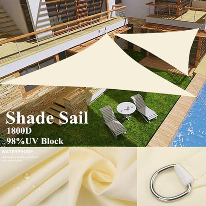 5x5x5/2x2x2M Waterproof Sun Shelter Triangle Sunshade Protection Outdoor Canopy Garden Patio Pool Shade Sail Awning Shade Cloth