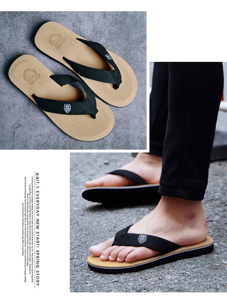 New Sandals Shoes Men Summer Men Flip Flops High Quality Beach Sandals Anti-slip Zapatos Hombre Casual Shoes Man Slippers