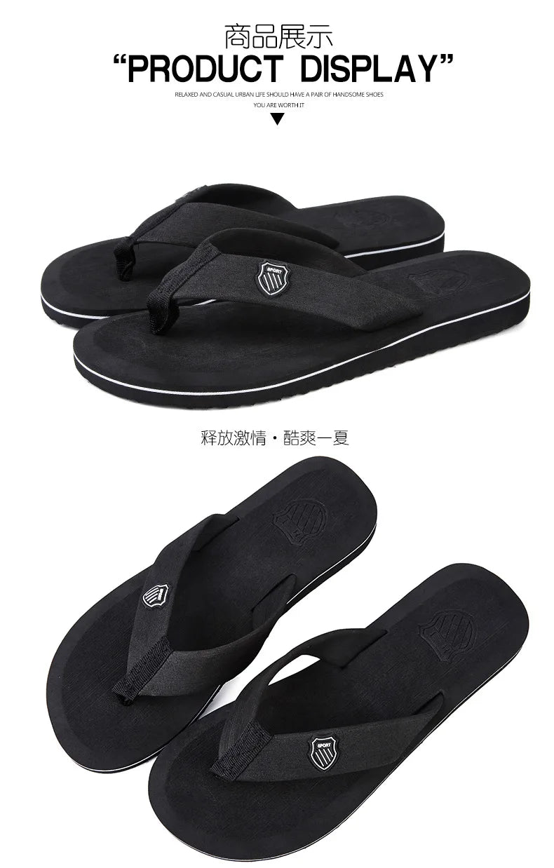 New Sandals Shoes Men Summer Men Flip Flops High Quality Beach Sandals Anti-slip Zapatos Hombre Casual Shoes Man Slippers