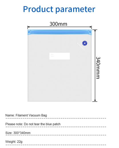 PLA ABS TPU PETG Filament Vacuum Bag With Handle Air Pump 3D Printer Filaments Storage Bag Dryer Keep 3D Printing Accessories