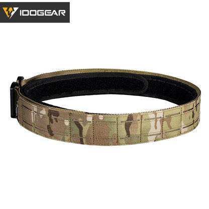 IDOGEAR 2 Inch Tactical Belt Quick Release Metal Buckle  MOLLE Laser Mens Belts Camo 3415