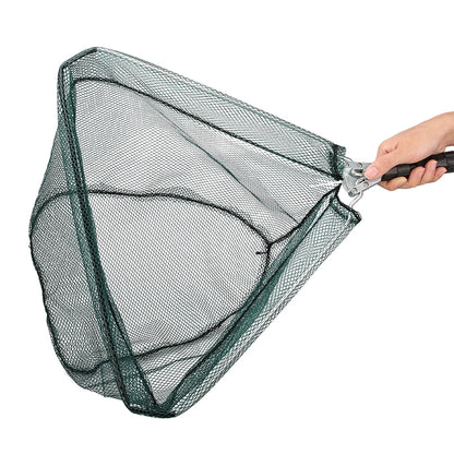 190cm 92cm 55cm Telescopic Landing Net Folding Fishing Pole Extending Fly Carp Course Sea Mesh Fishing Net For Fly Fishing