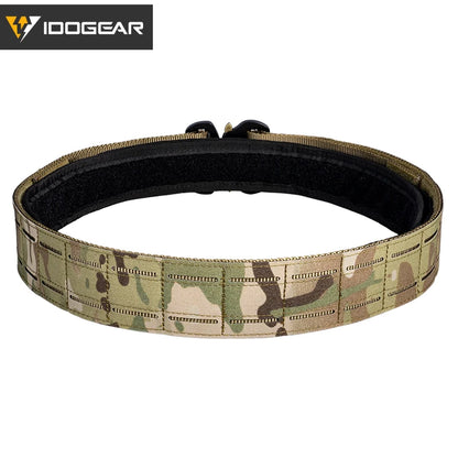 IDOGEAR 2 Inch Tactical Belt Quick Release Metal Buckle  MOLLE Laser Mens Belts Camo 3415