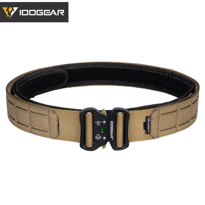 IDOGEAR 2 Inch Tactical Belt Quick Release Metal Buckle  MOLLE Laser Mens Belts Camo 3415