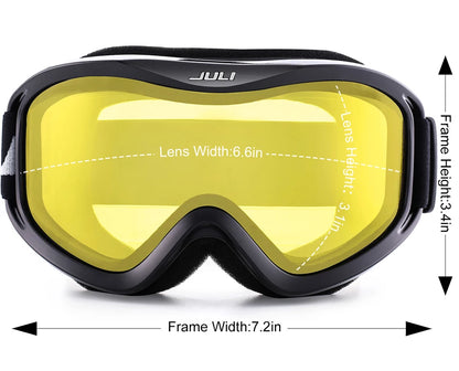 Ski Goggles for Men Women,Winter Snow Sports with Anti-fog Double Lens Mask Glasses Snowboard Snowmobile