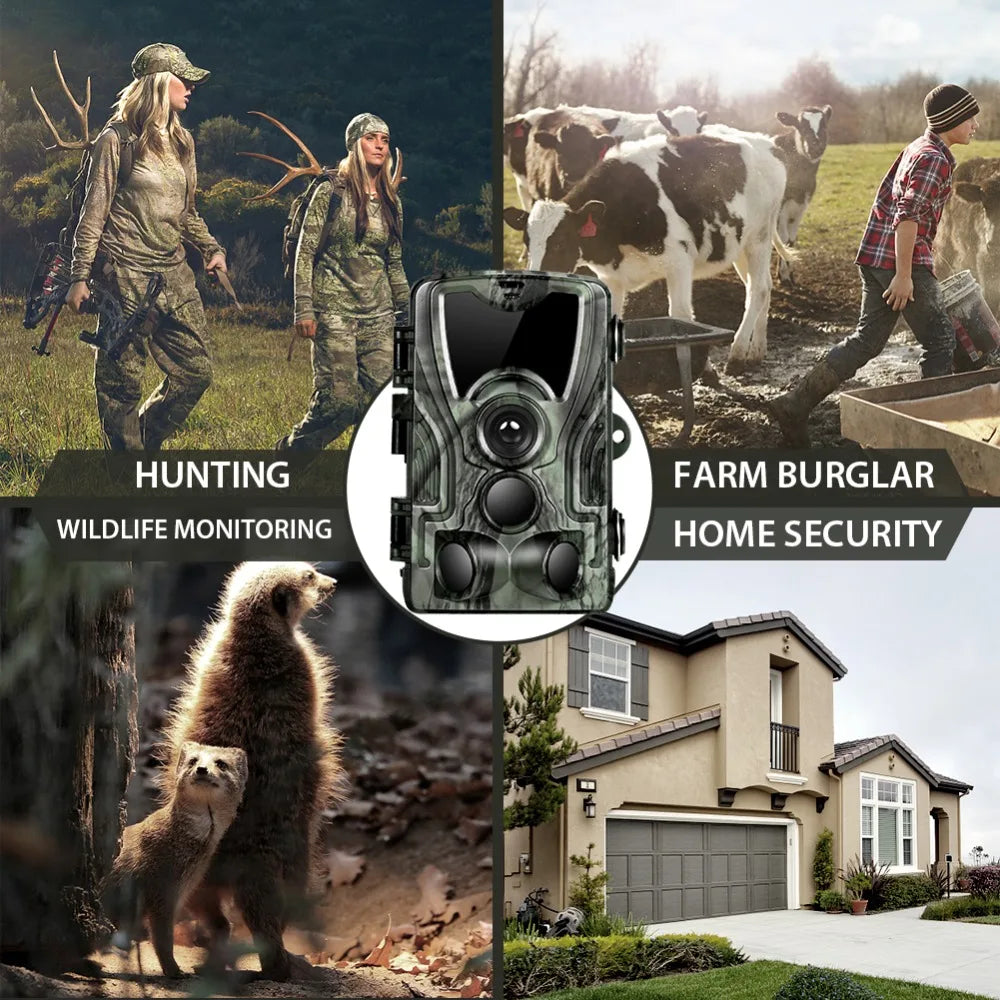 Trail Hunting Camera With 5000Mah Lithium Battery 16MP  HC801ALI 1080P IP65 Waterproof Photo Traps 0.3s Wild Surveillance