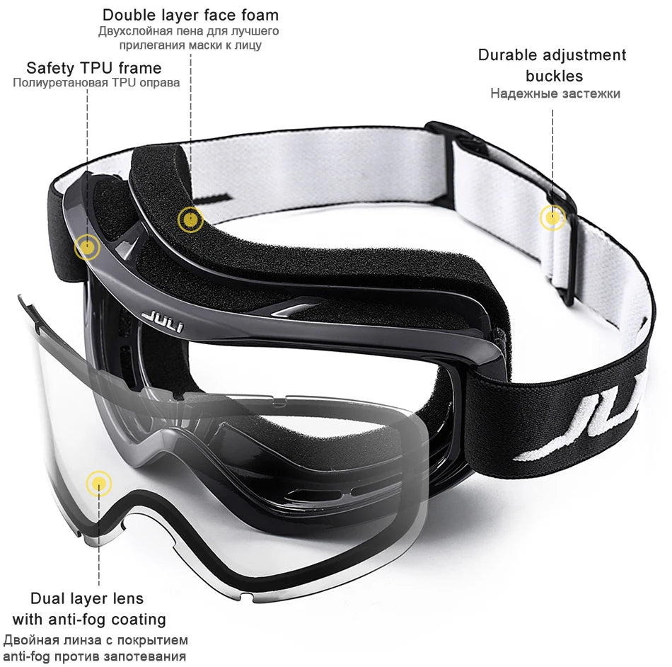 Ski Goggles for Men Women,Winter Snow Sports with Anti-fog Double Lens Mask Glasses Snowboard Snowmobile