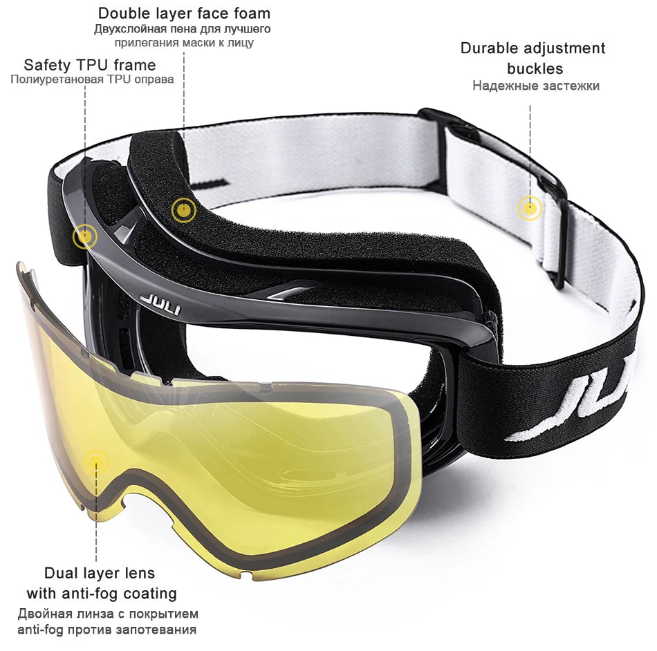 Ski Goggles for Men Women,Winter Snow Sports with Anti-fog Double Lens Mask Glasses Snowboard Snowmobile