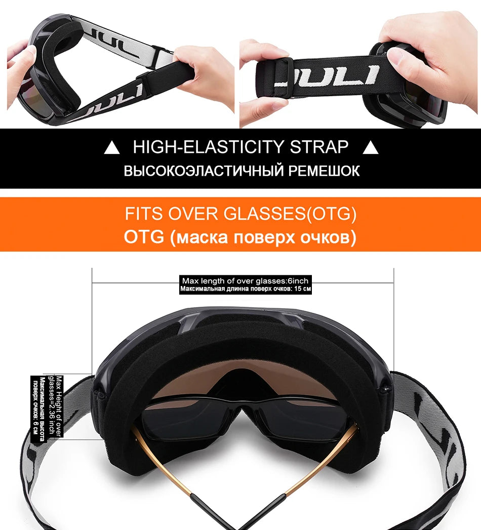 Ski Goggles for Men Women,Winter Snow Sports with Anti-fog Double Lens Mask Glasses Snowboard Snowmobile