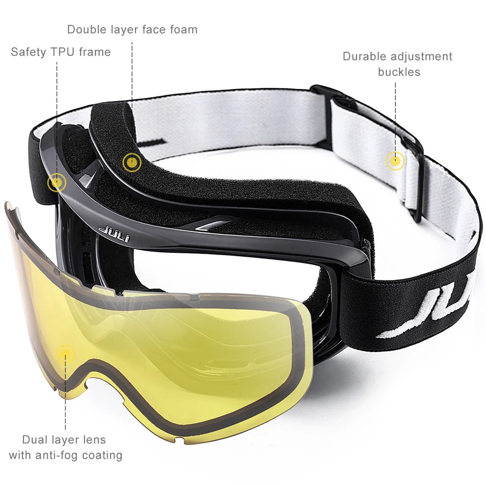 Ski Goggles for Men Women,Winter Snow Sports with Anti-fog Double Lens Mask Glasses Snowboard Snowmobile