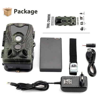 Trail Hunting Camera With 5000Mah Lithium Battery 16MP  HC801ALI 1080P IP65 Waterproof Photo Traps 0.3s Wild Surveillance