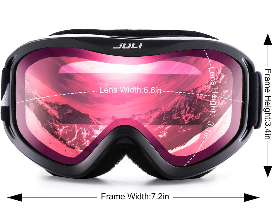 Ski Goggles for Men Women,Winter Snow Sports with Anti-fog Double Lens Mask Glasses Snowboard Snowmobile