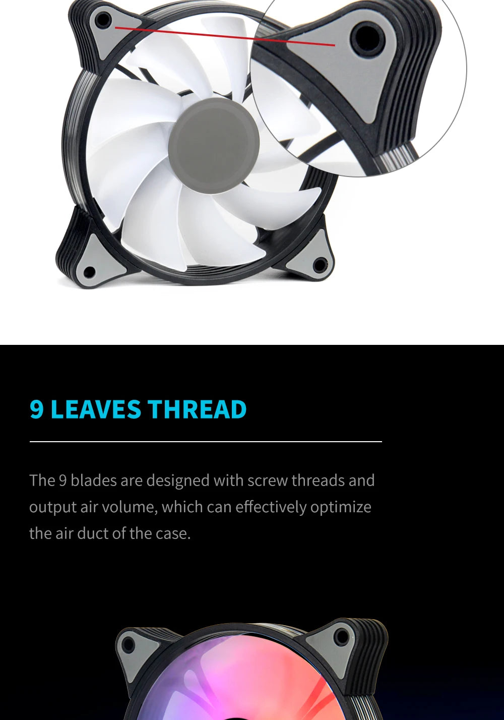 Aigo AR12PRO Computer Case fan ventoinha PC 120mm rgb fan 4pin PWM CPU Cooling fan 3pin5v Unlimited space argb 12cm ventilador