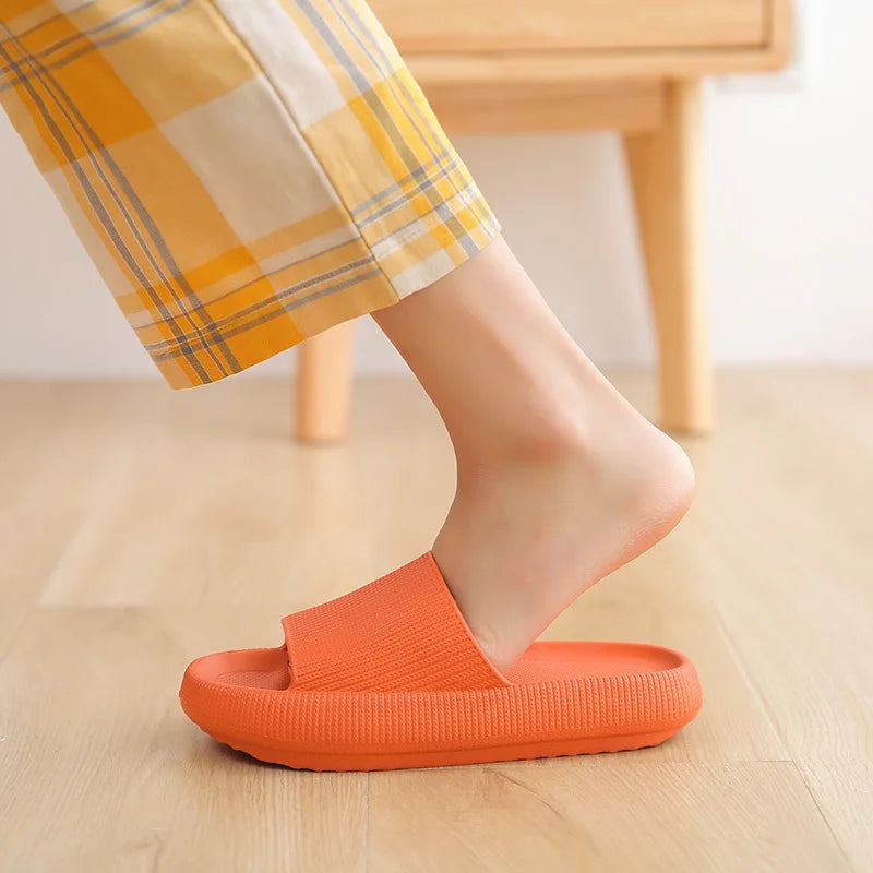 Thick Platform Bathroom Home Slippers Women Fashion Soft Sole EVA Indoor Slides Woman Sandals 2025 Summer Non-slip Flip Flops