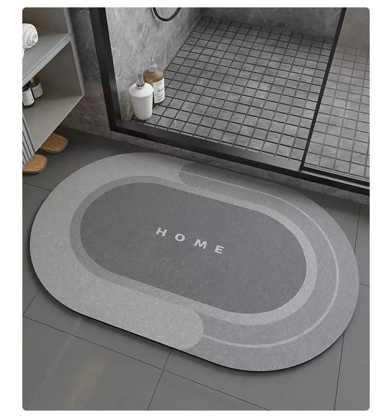 Bathroom Absorbent Floor Mat, Anti Slip Diatomaceous Mud Foot Mat, Quick Drying Toilet, Anti Fall Toilet Door Mat, Foot Mat