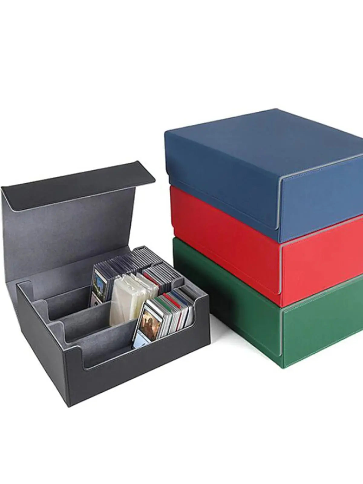 Trading Card Deck Box Gathering Card Toy W/ Magnetics Closure Game Card Storage Collectible Game Card Case Protectors Container