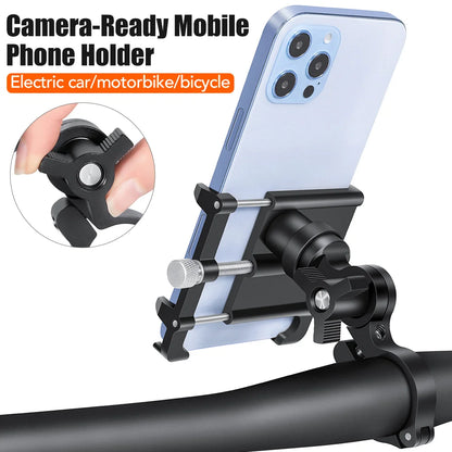 NEWBOLER MTB Phone Mount Stand Bicycle Holder 360° Rotatable Aluminum Adjustable Bike Phone Holder Non-slip Cycling Bracke