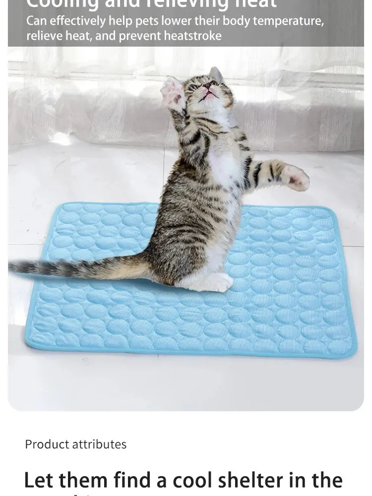 Pet Ice Mats Summer Cat Dog Sofa Nest Bed Cooling Sleeping Pad for Small Dogs Pets Durable Sofa Cooling Pad Blanket