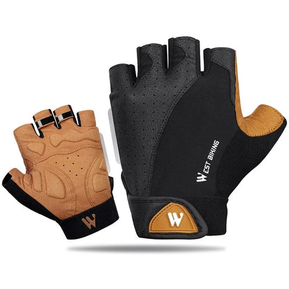 WEST BIKING Sports Cycling Gloves Half Finger Men Women MTB Bike Gloves Running Fitness Gym Riding Motorcycle Bicycle Gloves