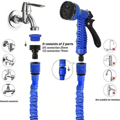 Expandable Magic Hose, High-Pressure Car Wash, 7Water Spraying Functions, Water Gun, Home Garden Watering Hose