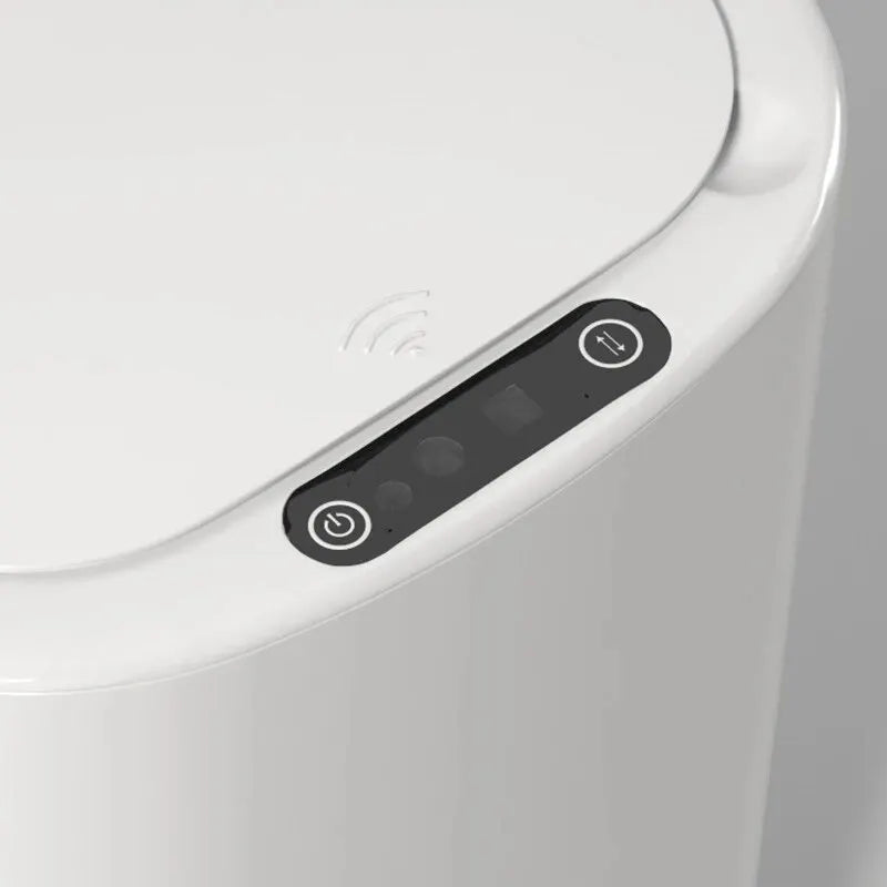 Smart Sensing Trash Can Automatic White Trash Can Kitchen Bathroom Waterproof 12L Electric Trash Can