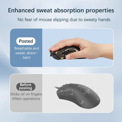 Mouse Grip Tape Skate Sticker Non Slip Suck Sweat Mouse Sticker For Razer DeathAdder V2 Mini