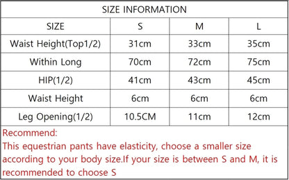 Women's Horse Riding Pants Full-Seat Breeches Equestrian Schooling Tights Outdoor Sportswear Knight Equipment Clothes