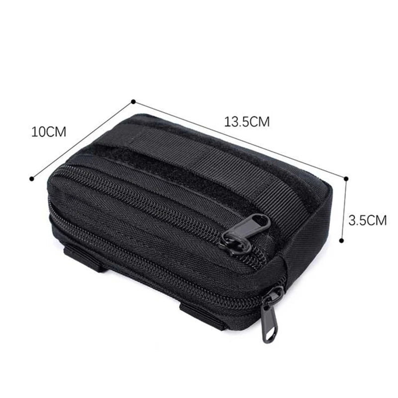 Double Layer EDC Pack Men Tactical Molle Waist Belt Oxford Hip Pouch Fanny Pack Camping Hunting Accessories Utility Bag