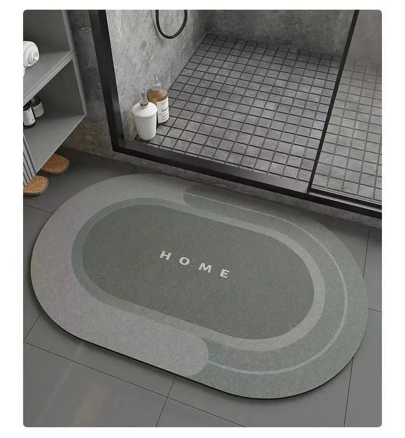 Bathroom Absorbent Floor Mat, Anti Slip Diatomaceous Mud Foot Mat, Quick Drying Toilet, Anti Fall Toilet Door Mat, Foot Mat