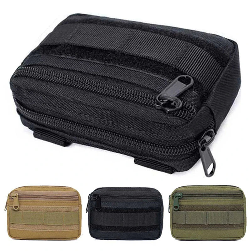 Double Layer EDC Pack Men Tactical Molle Waist Belt Oxford Hip Pouch Fanny Pack Camping Hunting Accessories Utility Bag