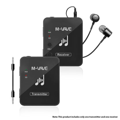 M-VAVE SWS10 2.4GHz Wireless Earphone Monitor Transmission System USB Rechargeable Transmitter & Receiver Support Mono/Stereo