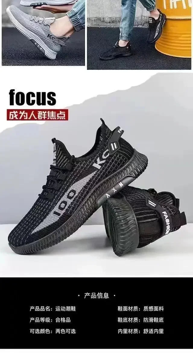 Spring Lightweight Deodorant Men's Shoes Breathable Mesh Sneakers Comfortable Trendy Versatile Shoes Men