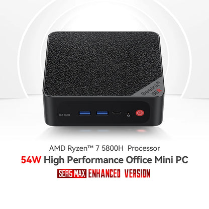 Beelink Mini PC SER5 Max AMD Ryzen 7 5800H DDR4 32G 500G NVME SSD SER6 Pro 7735HS DDR5 SER5 Pro 5700U 5560U Gaming Mini Computer