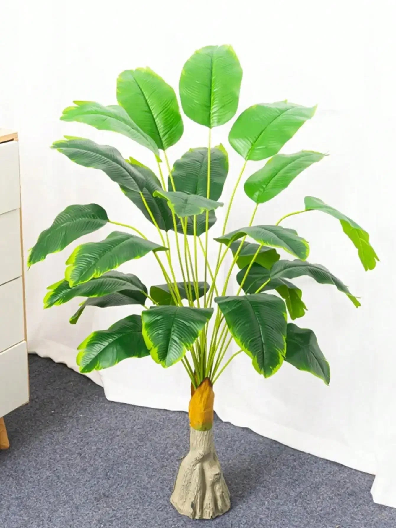 1pc Artificial Plants Large Tropical Palm Tree Fake Banana Plants Leaves Real Touch Plastic Monstera Plant For Home Garden Decor