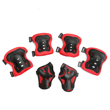 7Pcs Bicycle Sport Protective Gear Set with Wrist Guards Kids Skateboard Scooter Helmet Set Adjustable for Boys Girls 5-12 Years