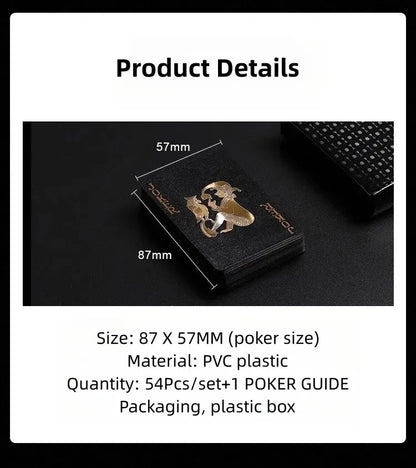 Black Gold Rose Playing Card Game Group Waterproof Poker Suit Magic Dmagic Package Home Party Board Games Gifts Collection