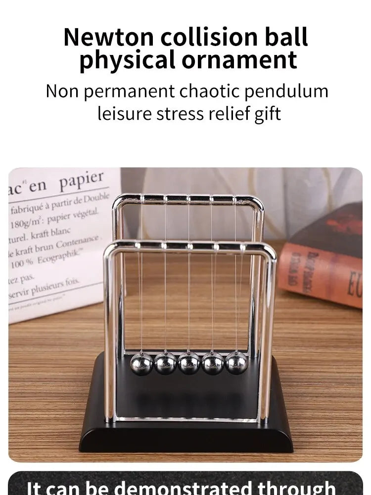 Newton's Cradle Balance Steel Ball Teaching Supplies Physics Science Pendulum Desktop Toys Stress Relief Gifts Home Decoration