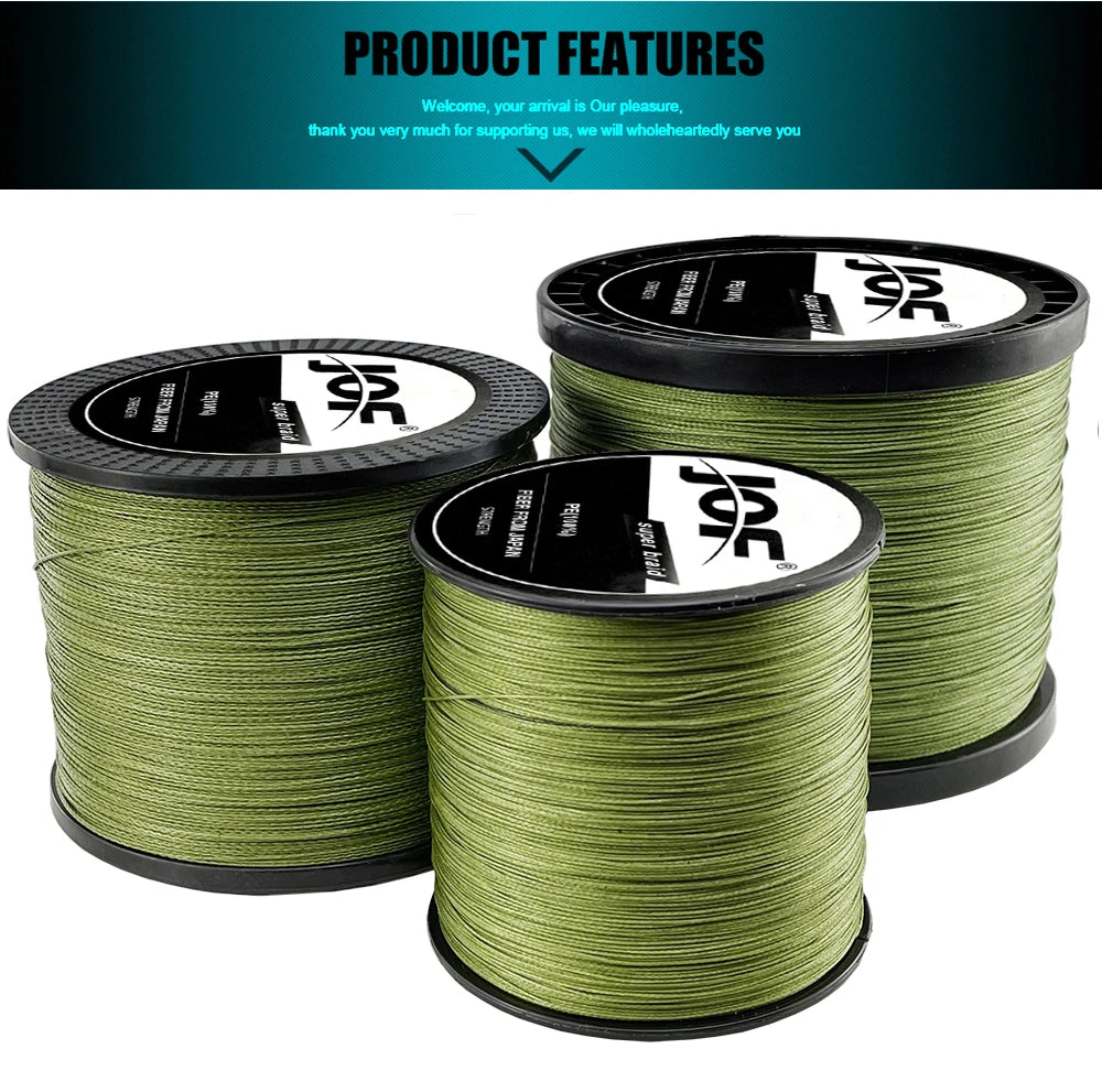 JOF 4 Strands Braided Fishing Line Multifilament 300M 500M 1000M Carp Fishing Japanese Braided Wire Fishing Accessories Pe Line