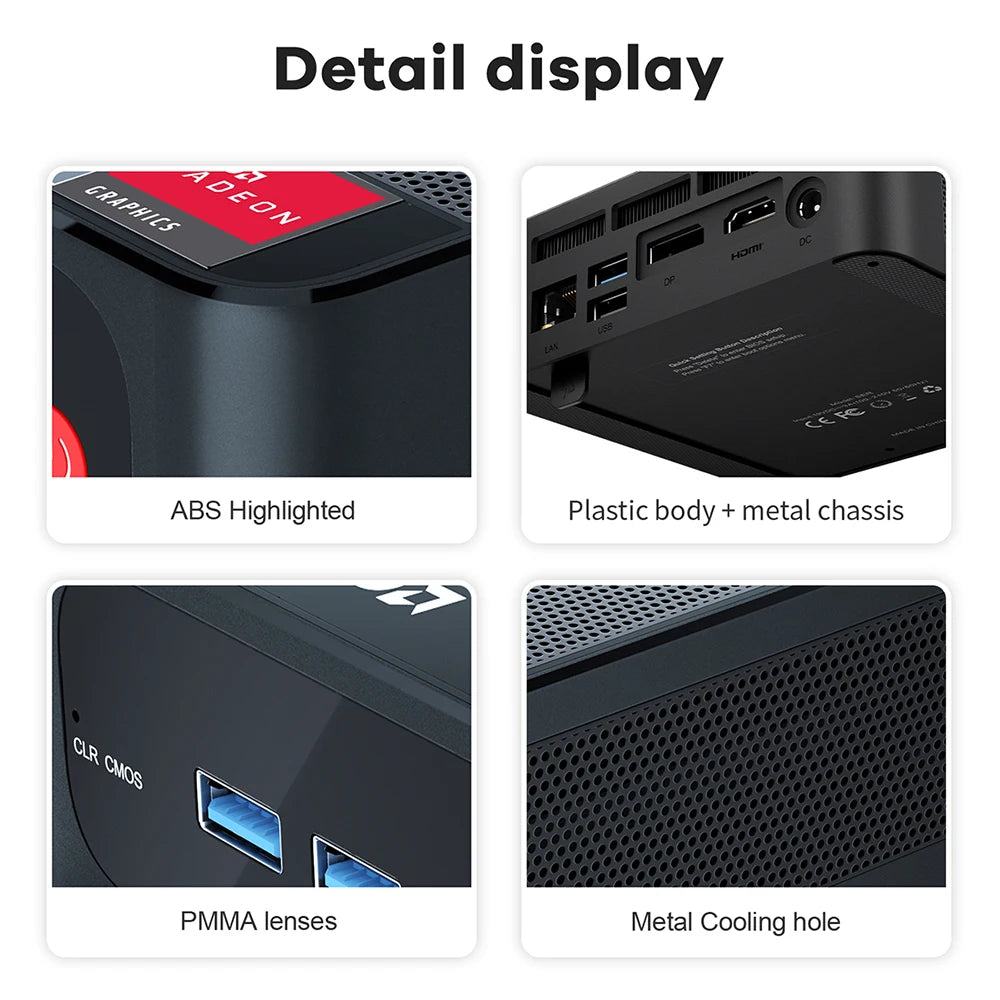 Beelink Mini PC SER5 Max AMD Ryzen 7 5800H DDR4 32G 500G NVME SSD SER6 Pro 7735HS DDR5 SER5 Pro 5700U 5560U Gaming Mini Computer