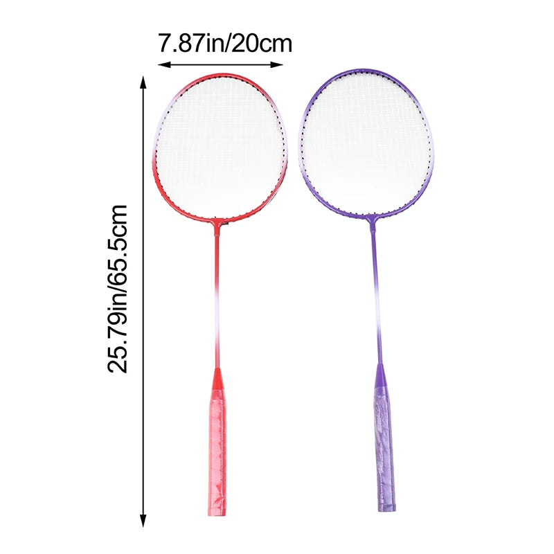 Professional Badminton Rackets Shuttlecocks and Carrying Bag Set Double Badminton Racquet Set Indoor Outdoor Speed Sports