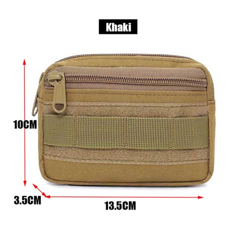 Double Layer EDC Pack Men Tactical Molle Waist Belt Oxford Hip Pouch Fanny Pack Camping Hunting Accessories Utility Bag