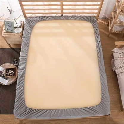 Safe Waterproof Mattress Protector, Soft Comfortable Breathable Solid Color Bedding Mattress Cover Fitted, Machine Washable