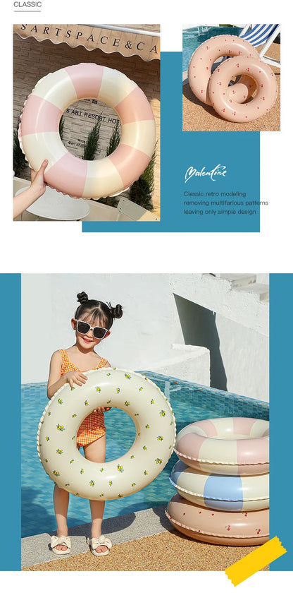 Rooxin Donut Swimming Ring Inflatable Pool Float for Teen Kids Swimming Circle Baby Swim Tube Water Play Swimming Pool Toys