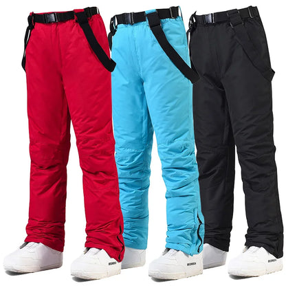 New Men and Women Winter Outdoor Ski Pants Windproof Waterproof Warm Breathable Snowboarding Pants Snow Sports Bibs Pants