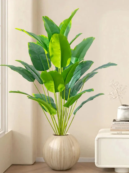 1pc Artificial Plants Large Tropical Palm Tree Fake Banana Plants Leaves Real Touch Plastic Monstera Plant For Home Garden Decor