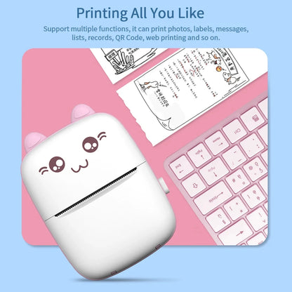 Mini Thermal Printer Wireless BT 200dpi Label Photo Memo Wrong Question Printing Tag Bluetooth Printer USB Cable Portable